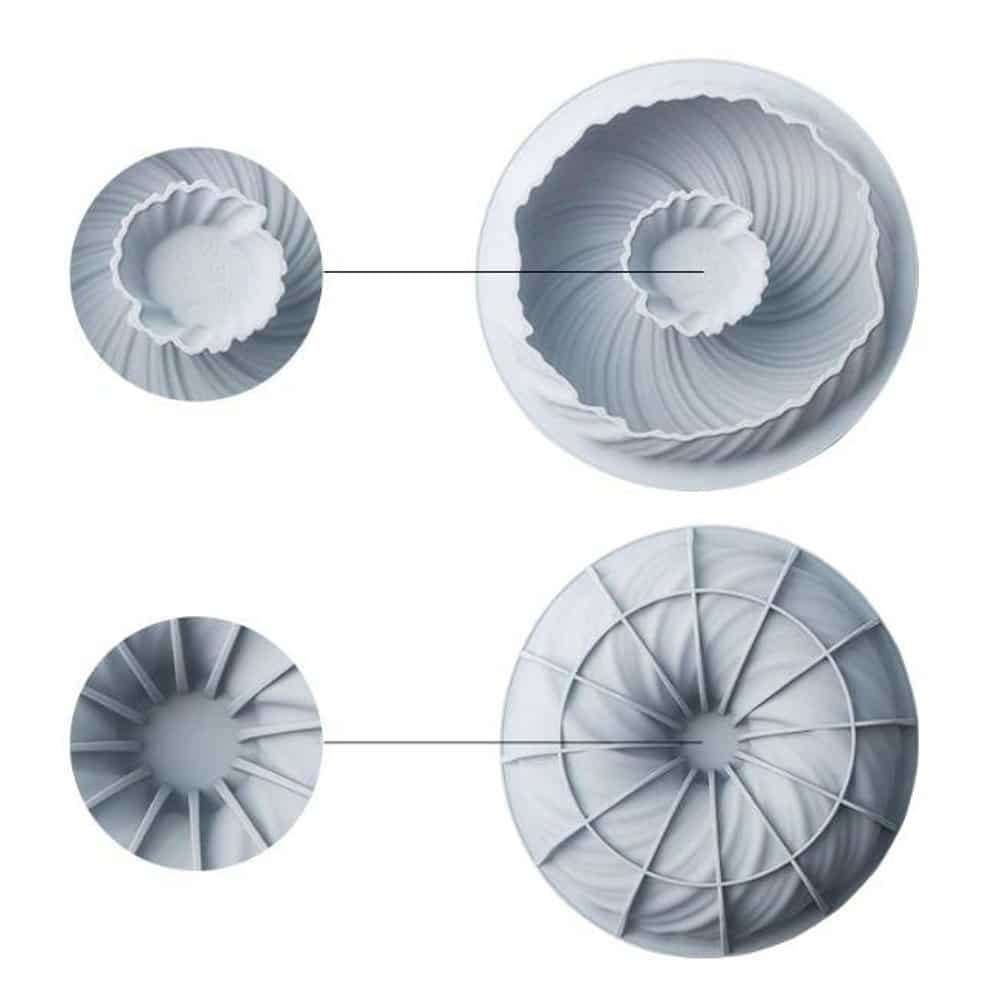 Killer Deals Round Swirl Non-Stick Silicone Baking Dessert Cake Mould
