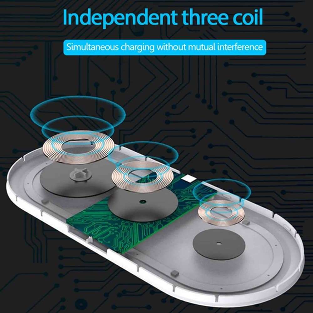 Killer Deals Universal 3-in-1 Wireless Charger Pad for Apple & Android
