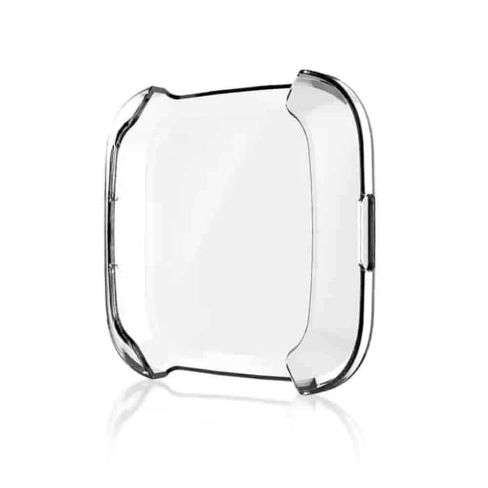 Killer Deals Soft Full Face Screen Protector Case for Fitbit Versa 1 - Silver