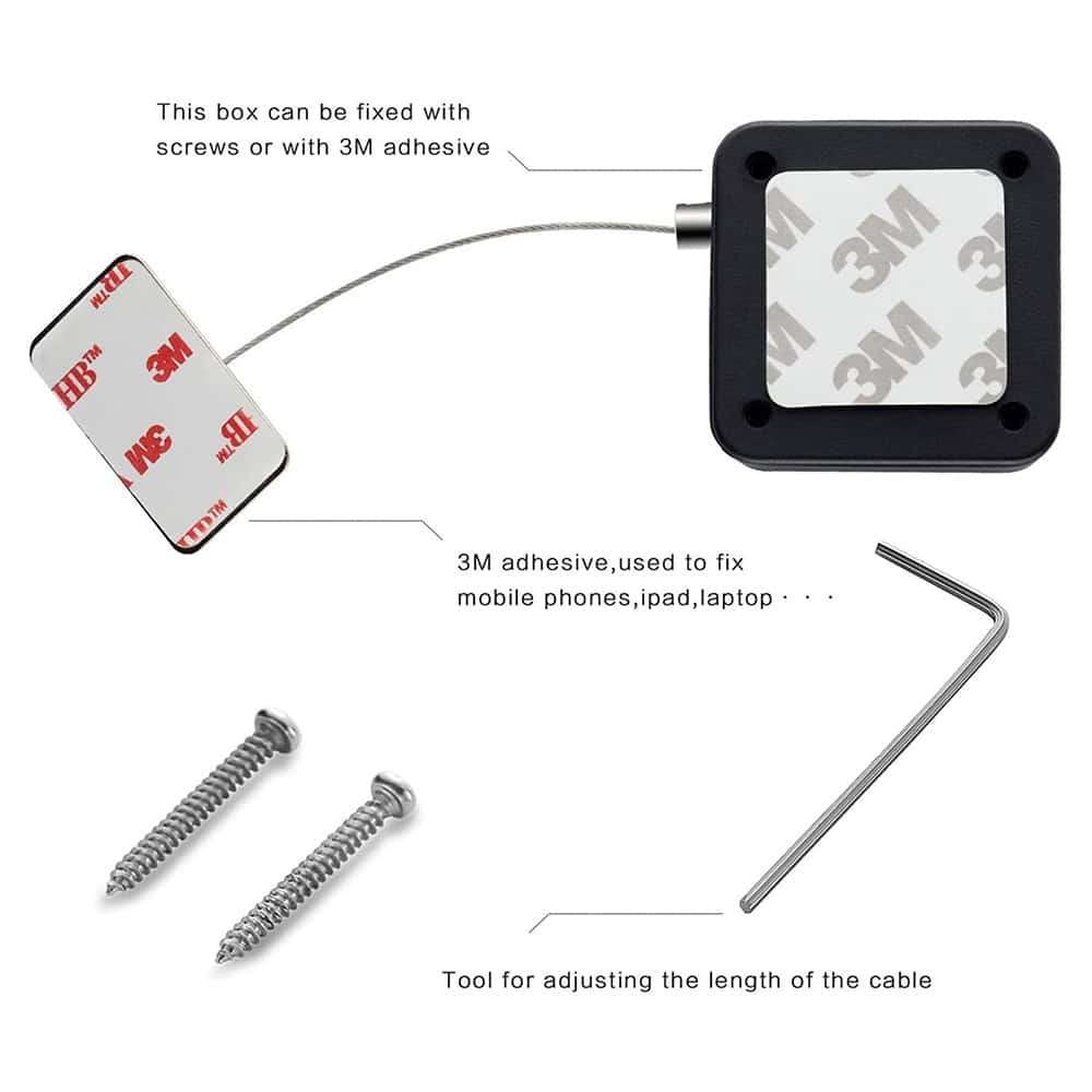 Killer Deals Anti-Theft Retractable Cable Lock for Tablet/Laptop/Smartphone x 10 Combo