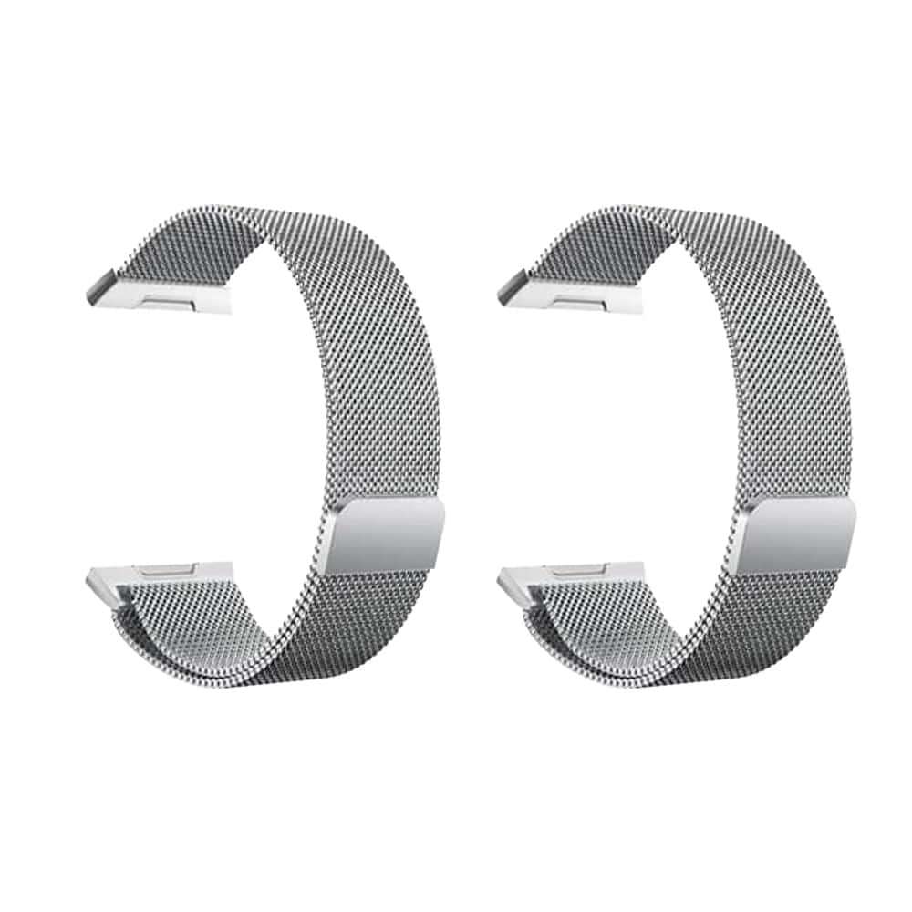 Killer Deals Stainless Steel Milanese Loop Strap for Fitbit Ionic-Silver x2 Combo