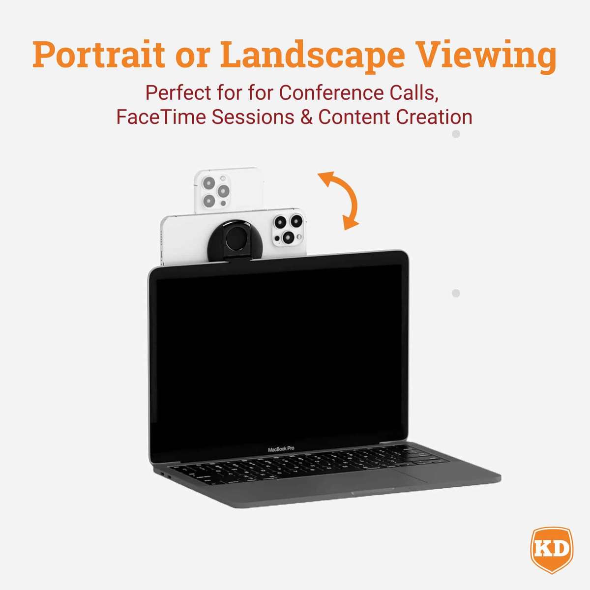 Killer Deals iPhone MagSafe Camera Mount for MacBook Pro/ Air- iPhone to Webcam