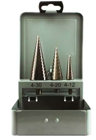 FOX HSS STEP DRILL SET 4-30MM 3 PIECE