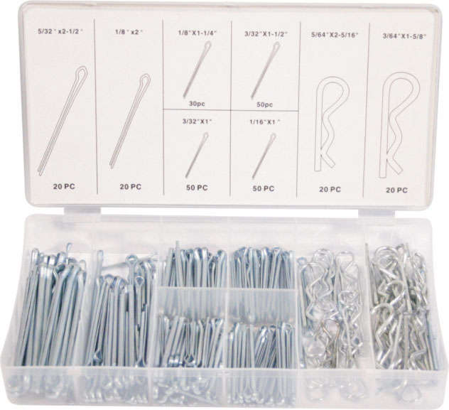 ASSORT MTS SPLIT PIN 260PC