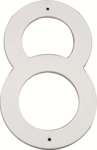 MACKIE NUMBER PLASTIC WHITE 200MM NO.8