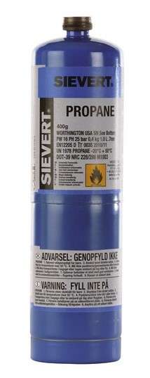 GAS SIEVERT 400G PROPANE DISP CYLINDER