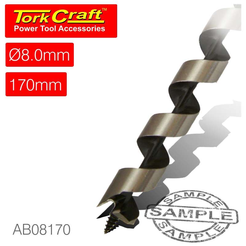 TORK CRAFT AUGER BIT 8 X 170MM POUCHED