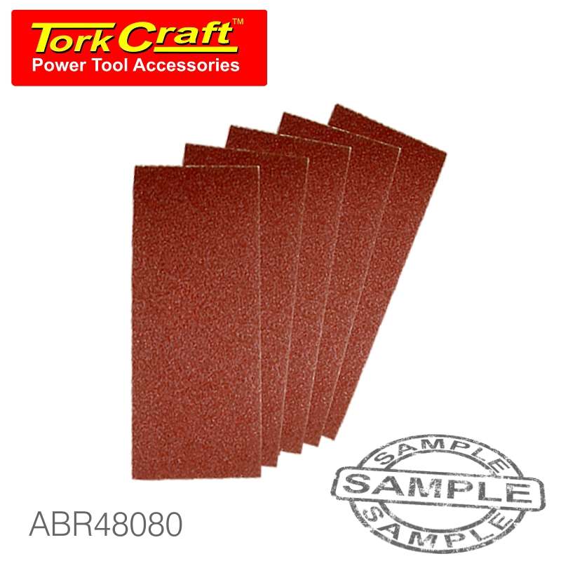 TORK CRAFT SANDING SHEET ORB 115 X 280MM 80GR PLAIN NO HOLES 5/PK