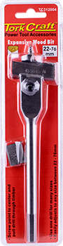 TORK CRAFT EXPANSIVE BIT 22-76MM FOR WOOD