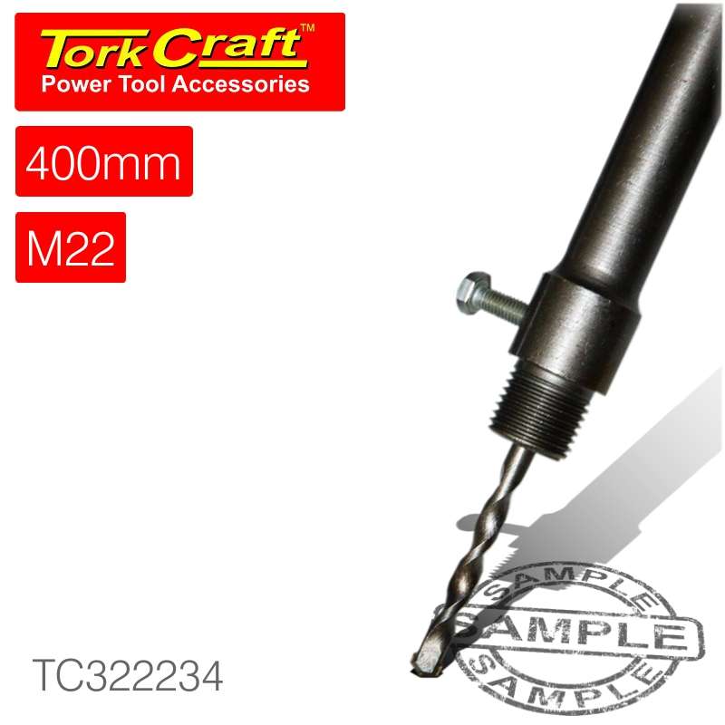 TORK CRAFT ADAPTOR SDS MAX 400MM X M22 FOR TCT CORE BITS