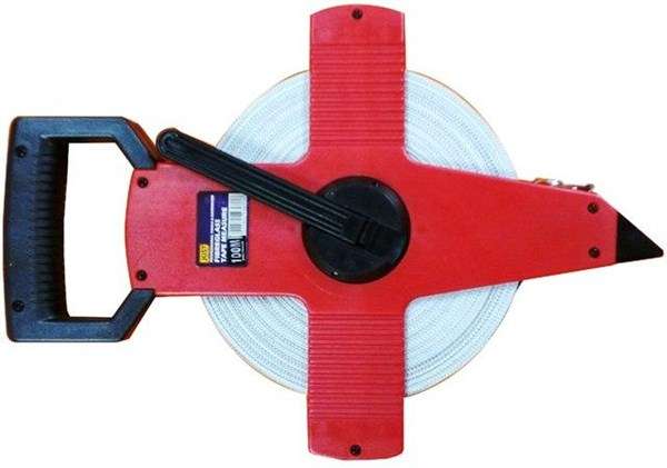 MEASURING TAPE F/GLASS OPEN FRAME 100MT DIY
