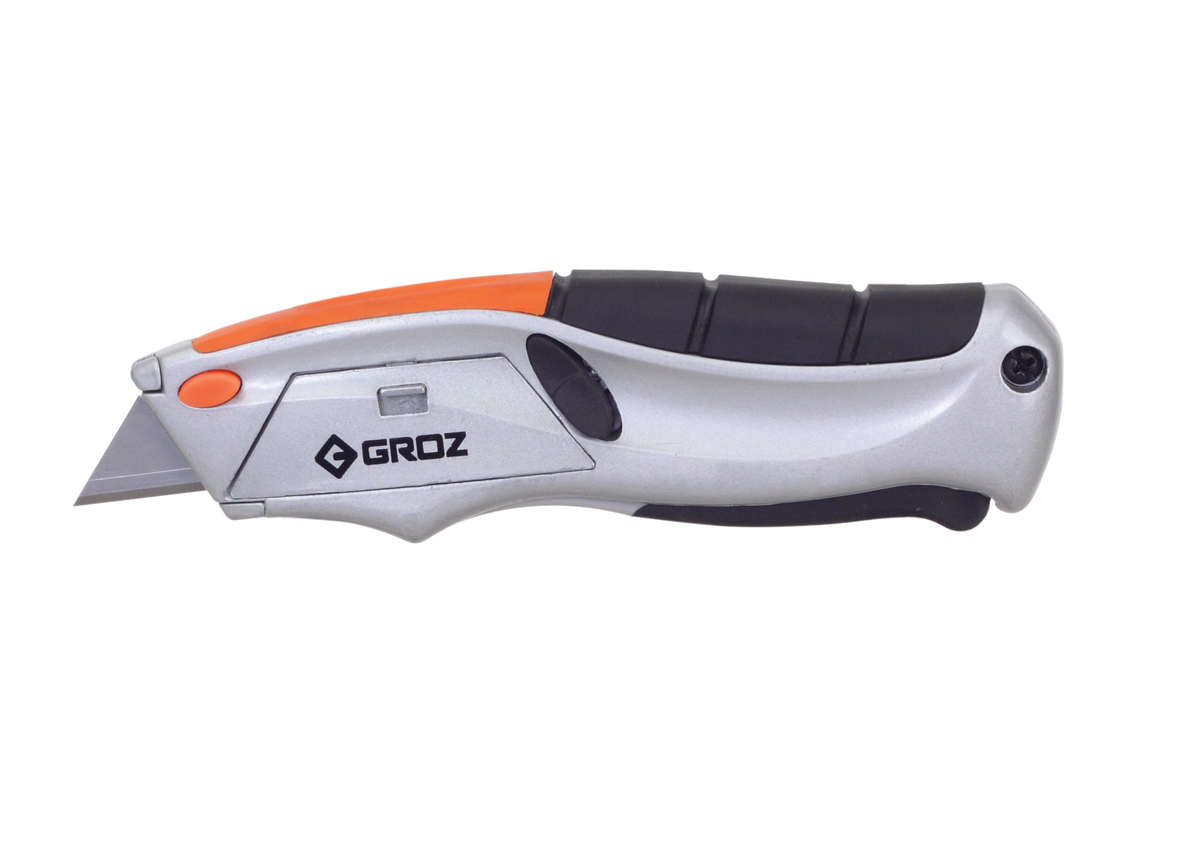 GROZ  UTILITY KNIFE WITH 5 SK2 BLADES