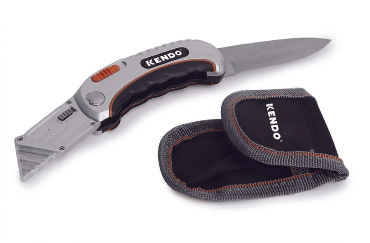 TWIN BLADE CUTTER FOLDING KNIFE POUCH MG