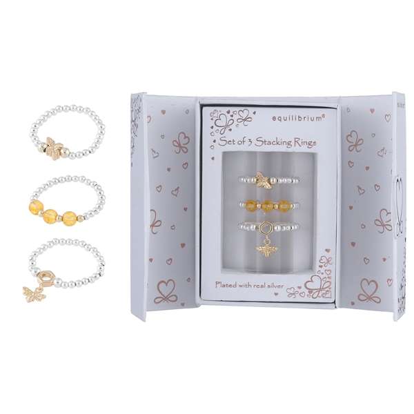 Equilibrium Rings Gift Set 3 - 2 Tones Bees