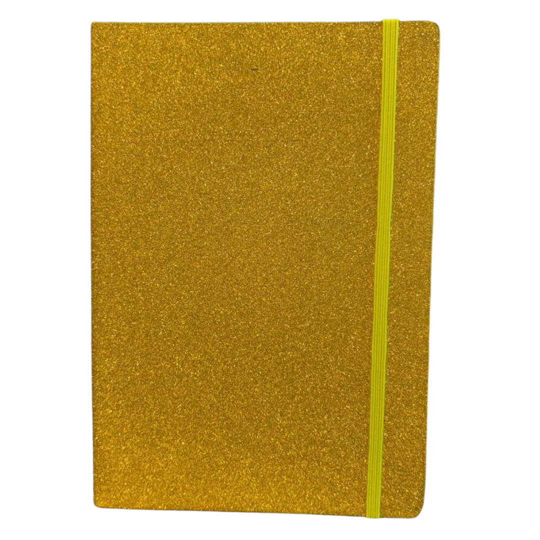 Notebook A5 Gold Glitter