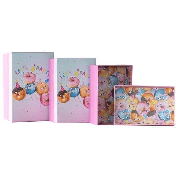 3 Nested Boxes Doughnut Party