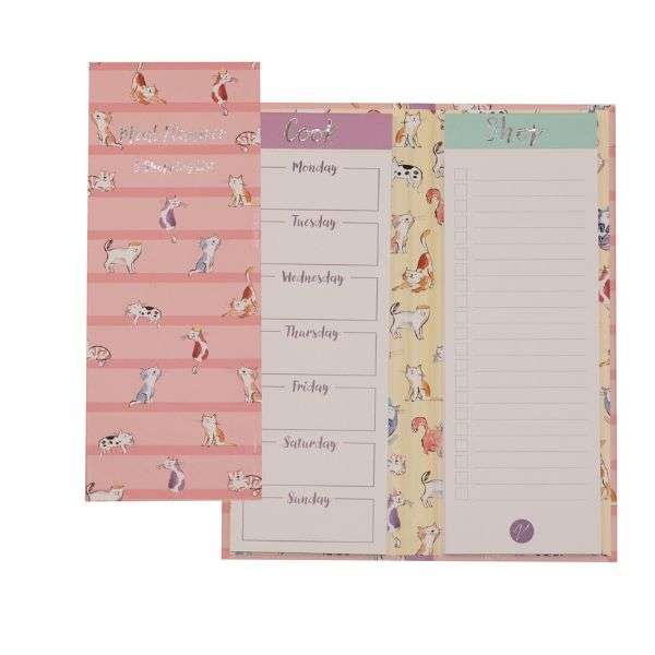 Weekly Meal Planner Crazy Cats