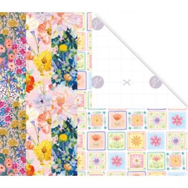 Gift Wrap 2m Floral Assorted 36/Box