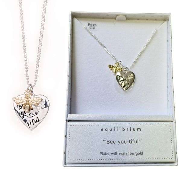 Equilibrium Silver Plated Necklace Bee-You-tiful