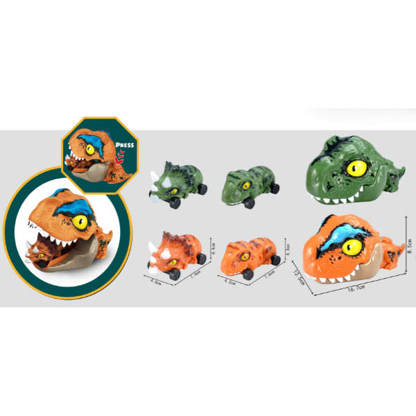 Catapult Dino Car Display 6/pc