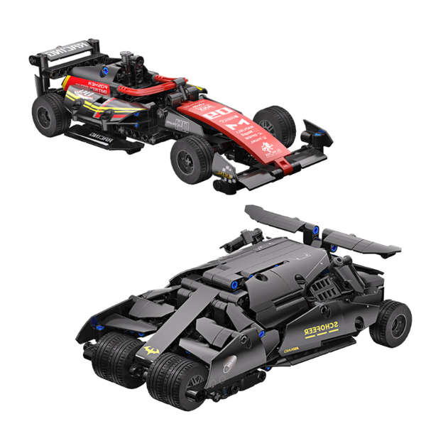 Formula Racing Car Building Blocks Red 2-in-1
