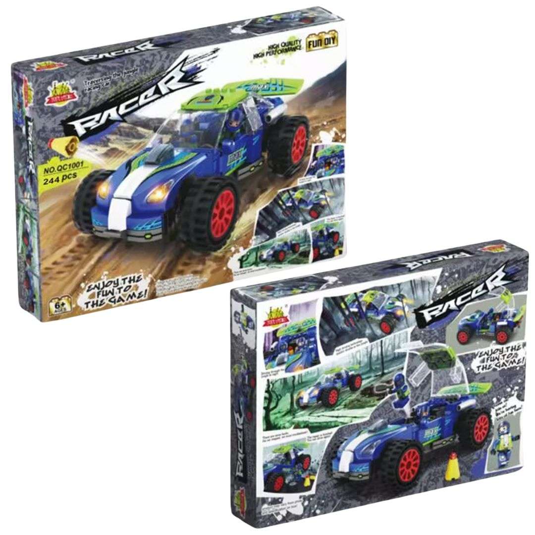 Sports Racing Building Blocks 244pc Blue