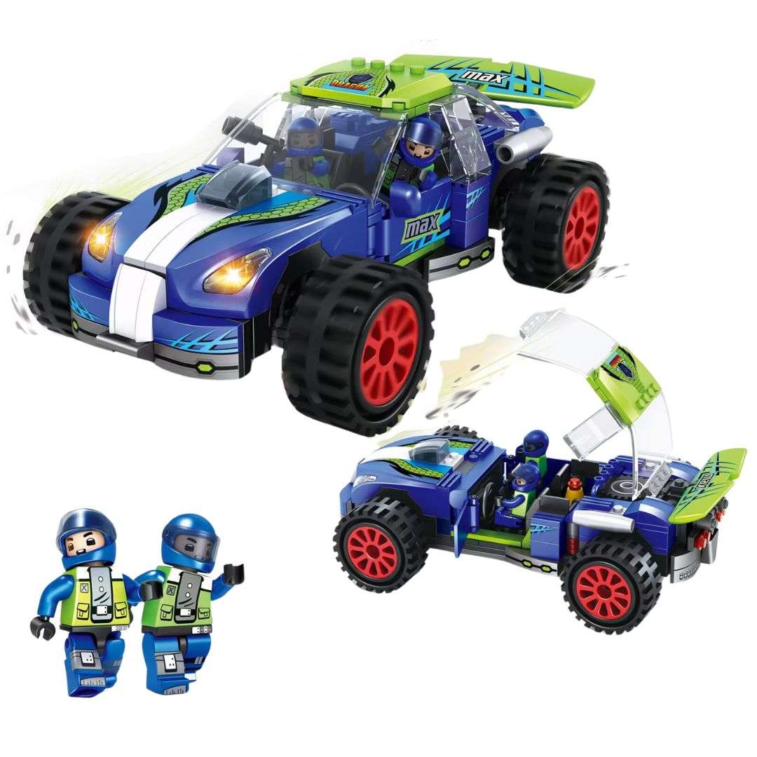 Sports Racing Building Blocks 244pc Blue