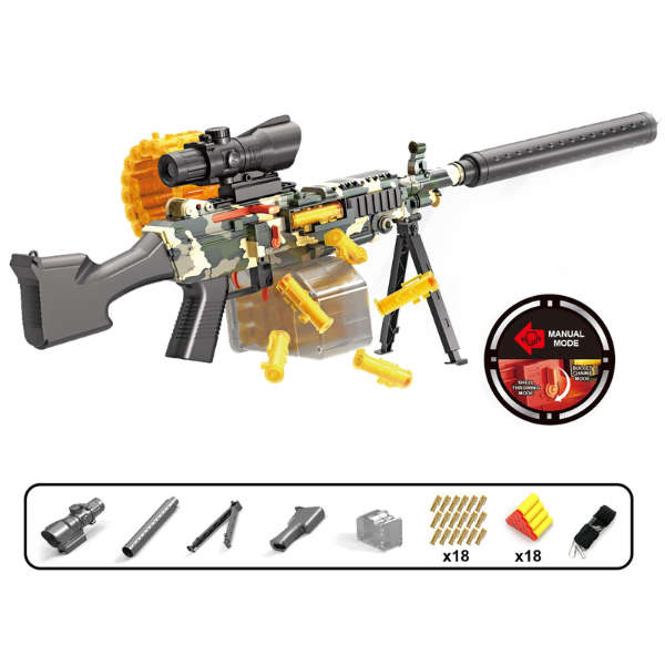 Shell Throwing Soft Bullets Gun Set camo