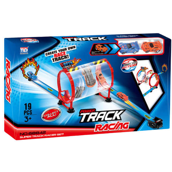 Speed Pull-back rail car (with 2 cars)