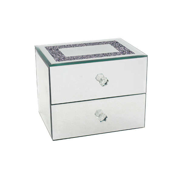 Mirror Crystal Jewellery Box