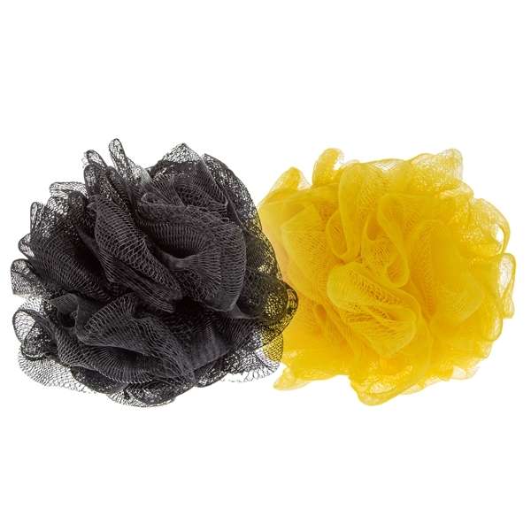 Batman Body Exfoliator Duo Set/2 - Black & Yellow Body Puff/Loofah