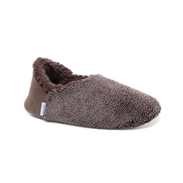 Snoozies Mens Two Tone Cut Back - Brown