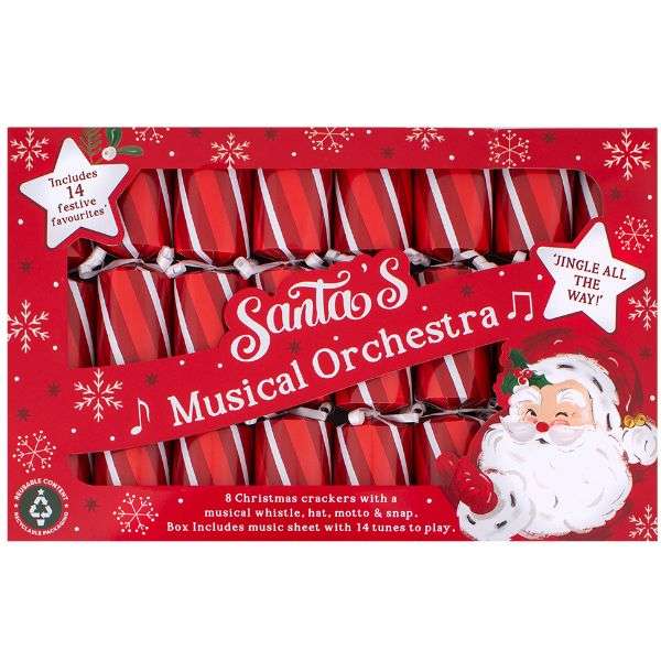 Christmas Crackers 8 Musical Whistle