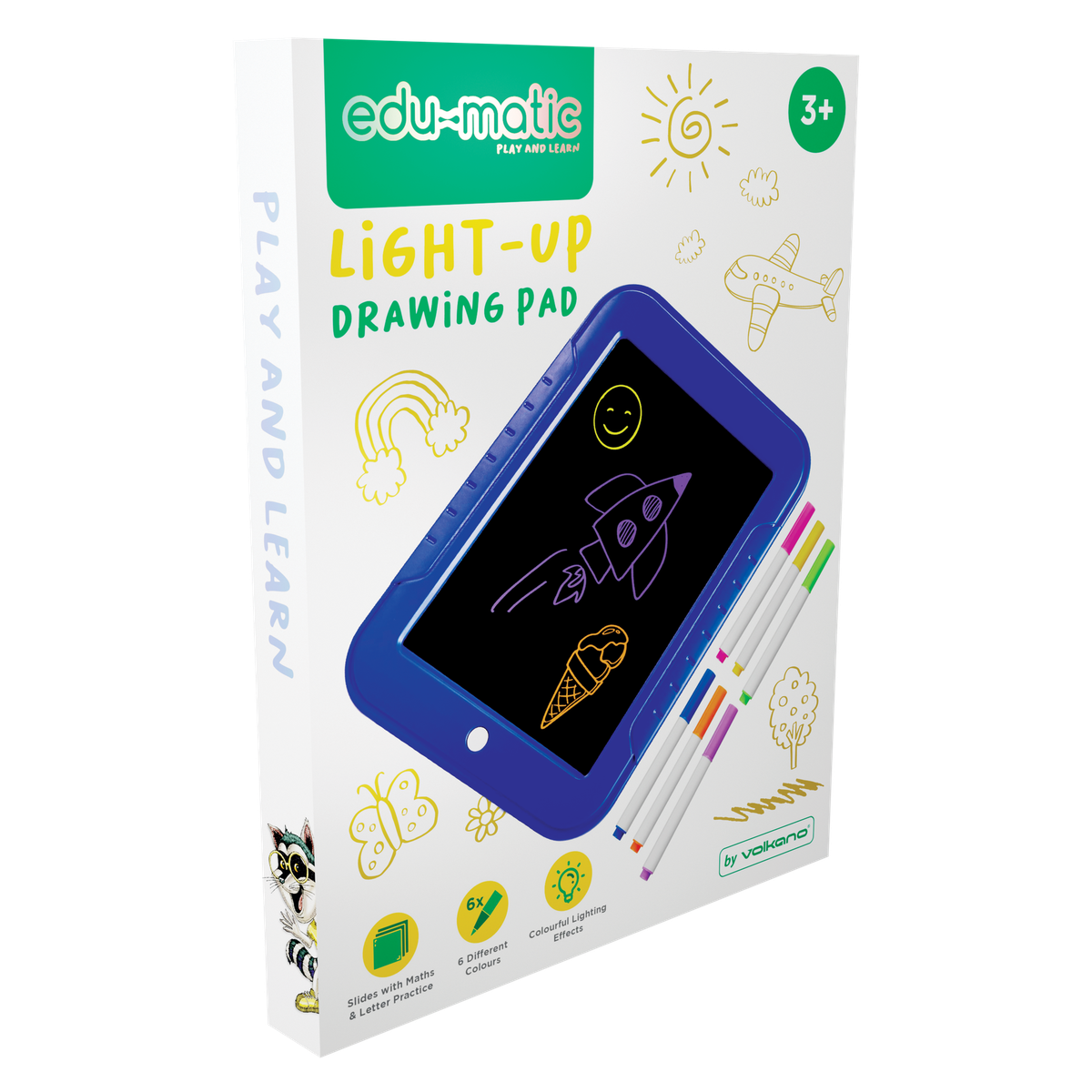 EDU - Light up drawing pad with 6 colours and stencils