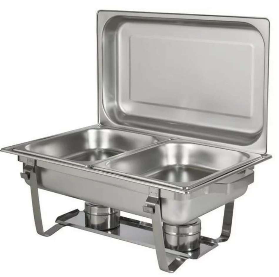 Stainless Steel 11 Liter Dual Tray Chafing Dish - Food Warmer (DISPLAY MODEL)