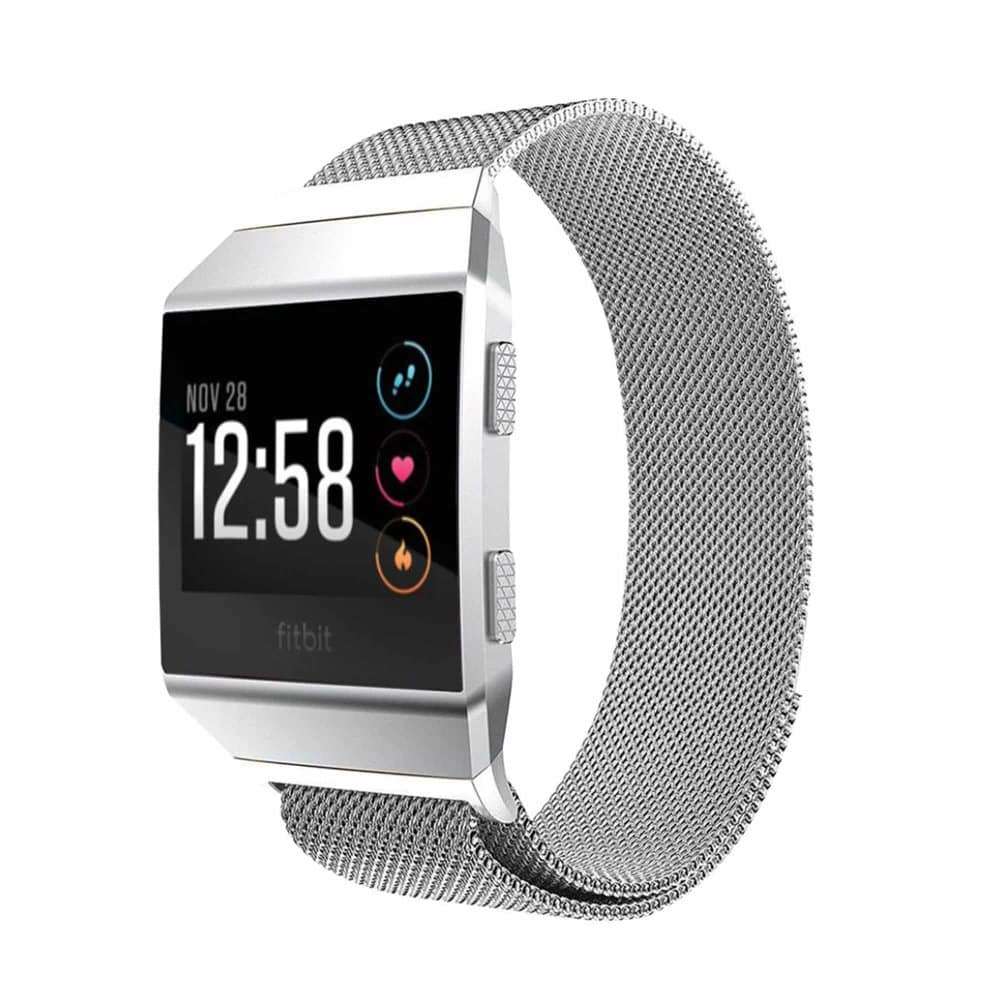 Killer Deals Stainless Steel Milanese Loop Strap for Fitbit Ionic-Silver x2 Combo