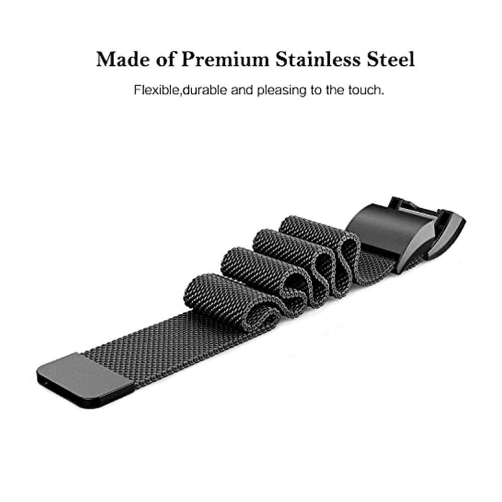 Stainless Steel Milanese Loop Strap for Fitbit Charge 2 M/L -Silver