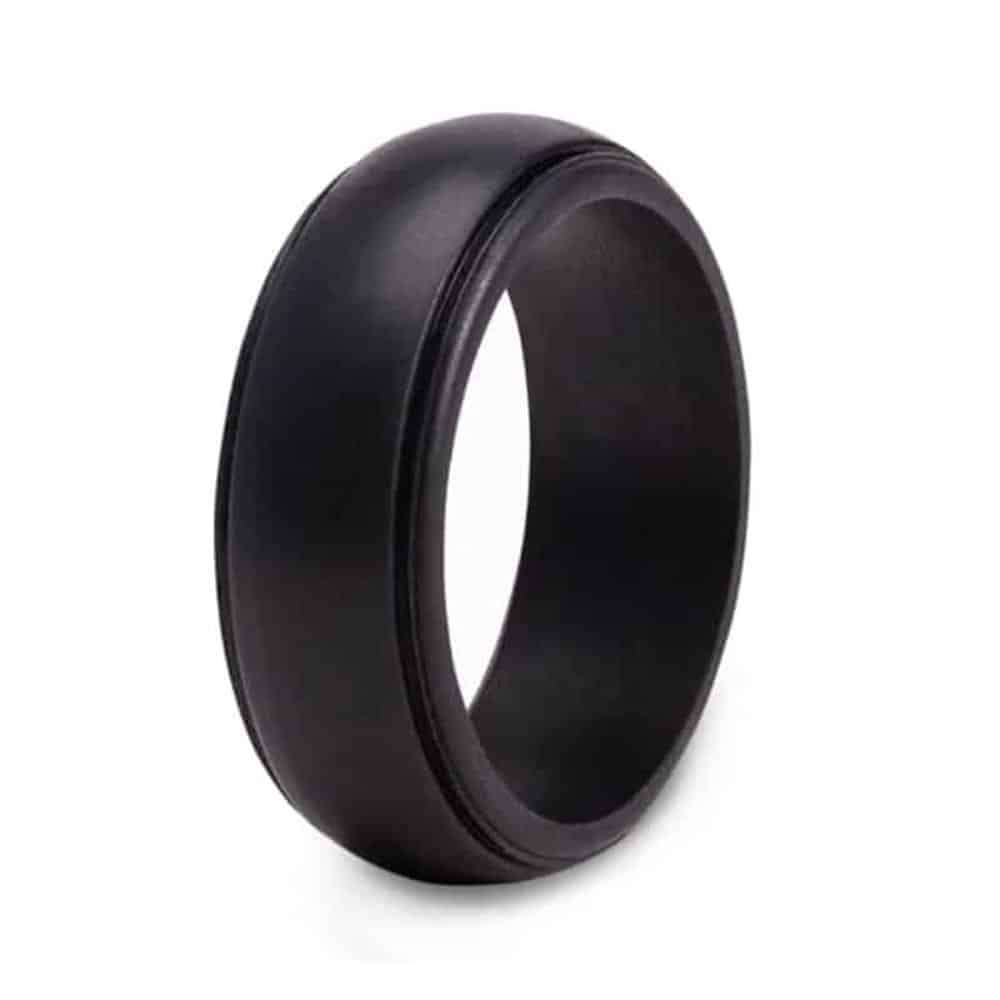 Killer Deals Men's Wedding/Commitment/Exercise Silicone Rings (4-Pack ) Black, Grey, Brown size 13