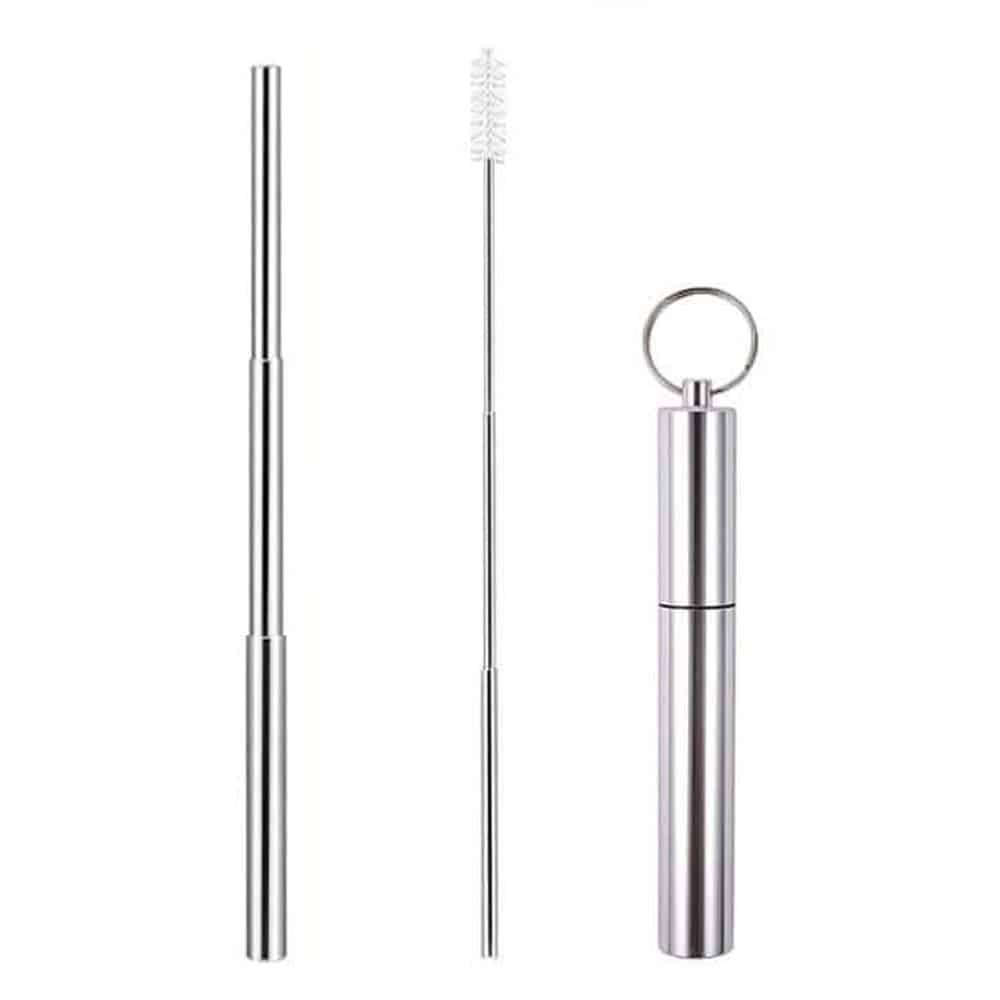 Killer Deals Stainless Steel Metal Reusable Telescopic Drinking Straw