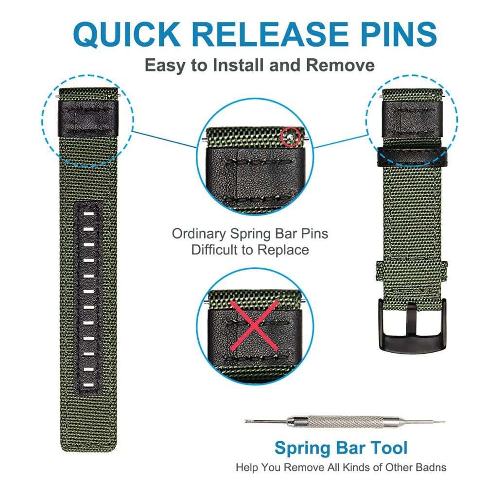 Killer Deals 20mm Nylon Strap for Samsung Galaxy Watch / Watch Active-Green