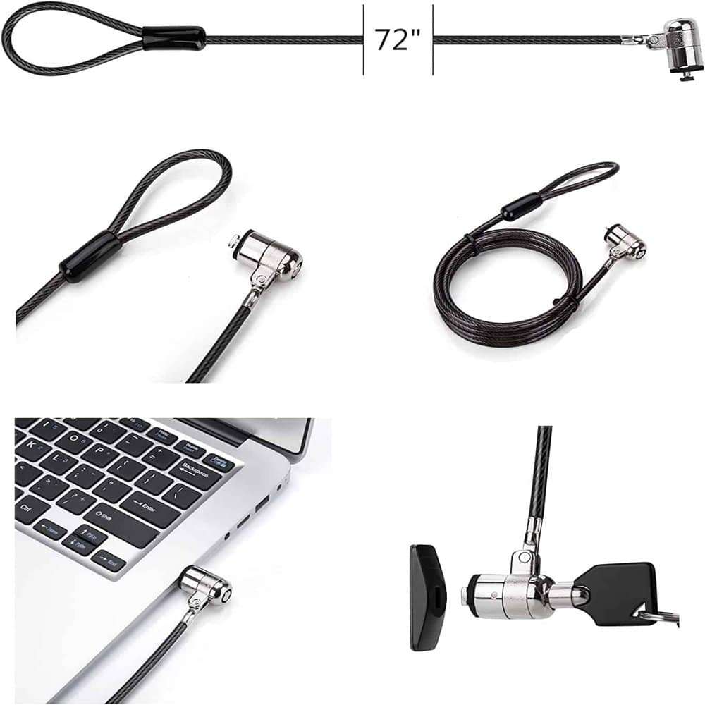 Killer Deals Anti-Theft Hardware Cable Lock- PC, Laptop, Tablet & Phone x5 Combo