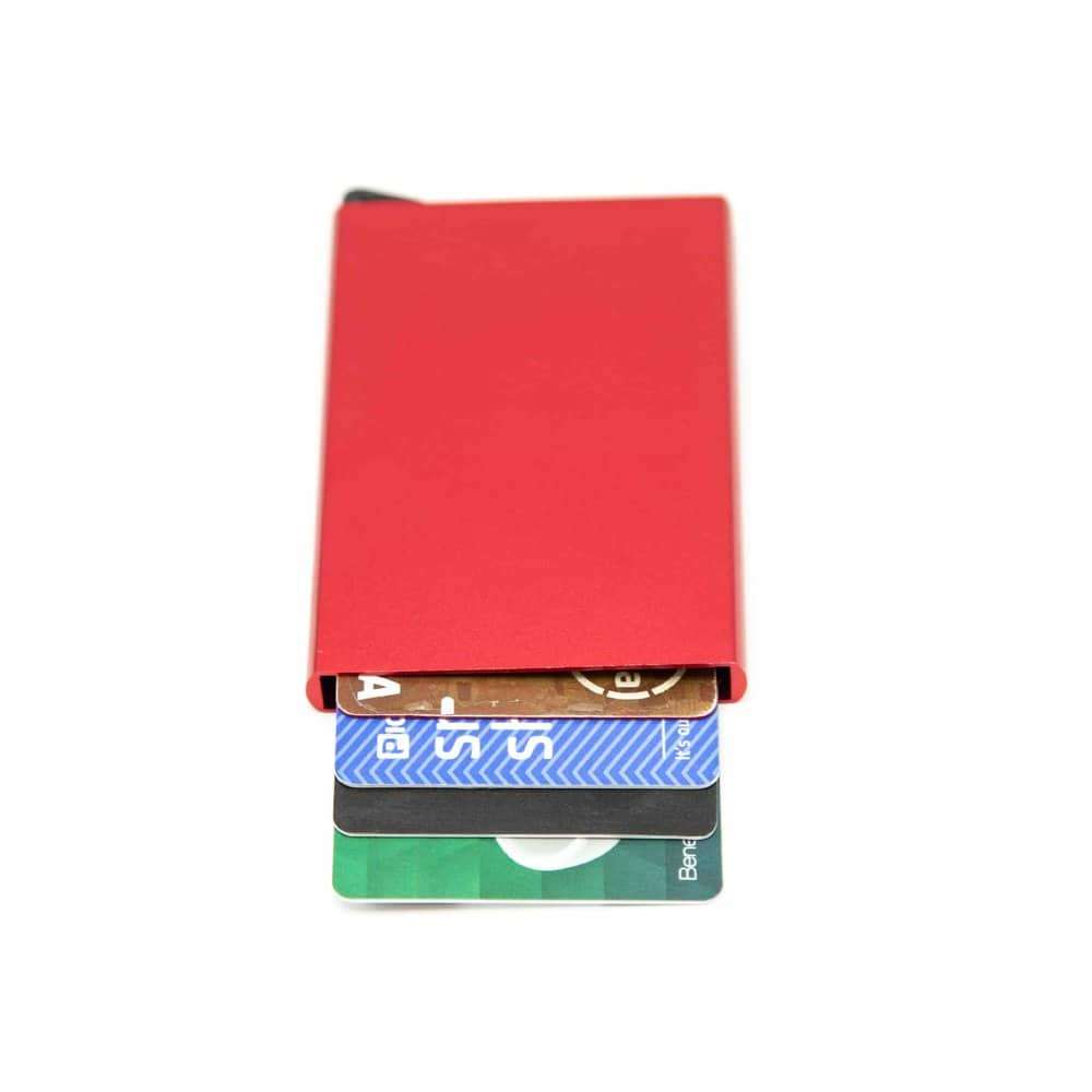 Killer Deals Aluminium RFID-Blocking Card Protector Wallet- Red + Black Combo