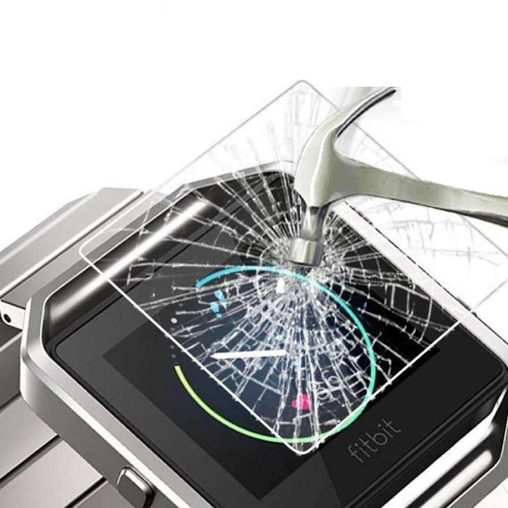 Killer Deals 34mm No-Scratch Tempered Glass Screen Protector for Fitbit Blaze x2 Combo