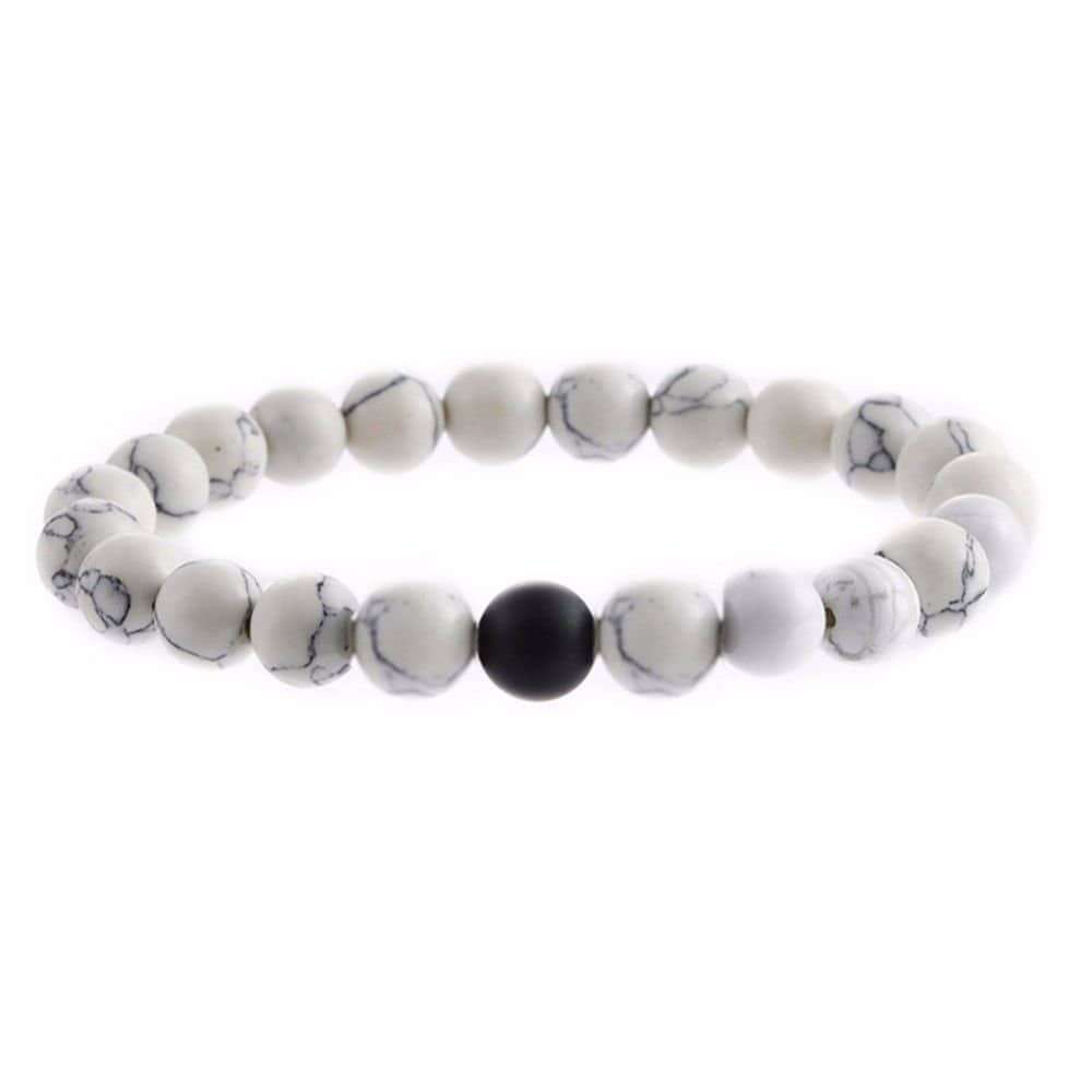 Frosted Stone Bracelet - White