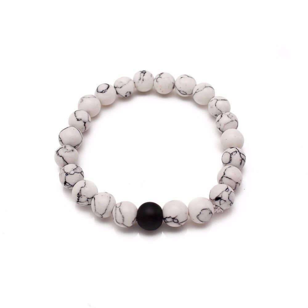 Frosted Stone Bracelet - White