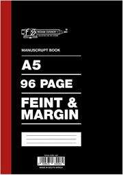 Freedom A5 96 Pages Manuscript Book Feint And Margin 5 Pack