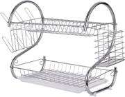 Casey 2 Layer 43cm Stainless Steel Large Dish Rack