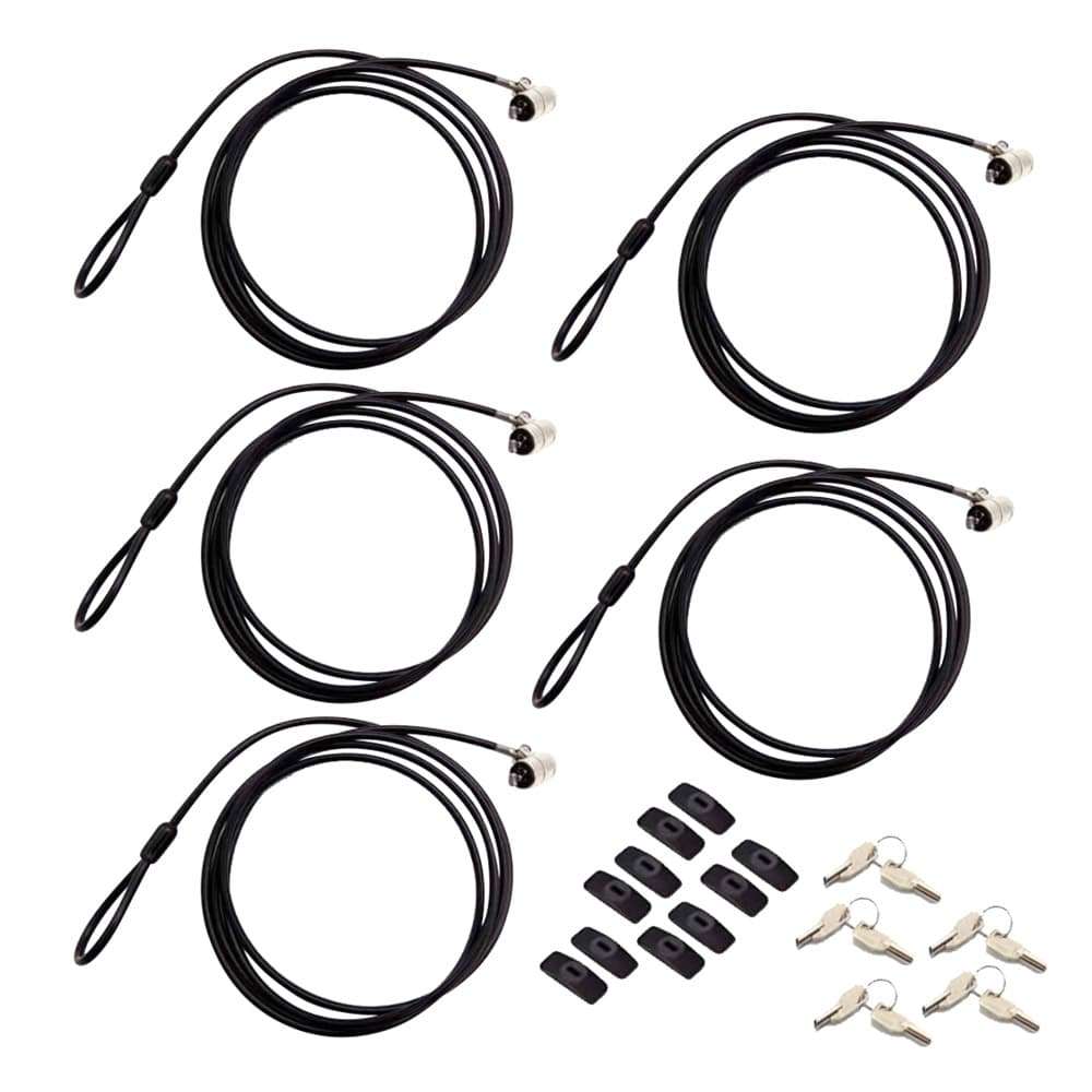 Killer Deals Anti-Theft Hardware Cable Lock- PC, Laptop, Tablet & Phone x5 Combo