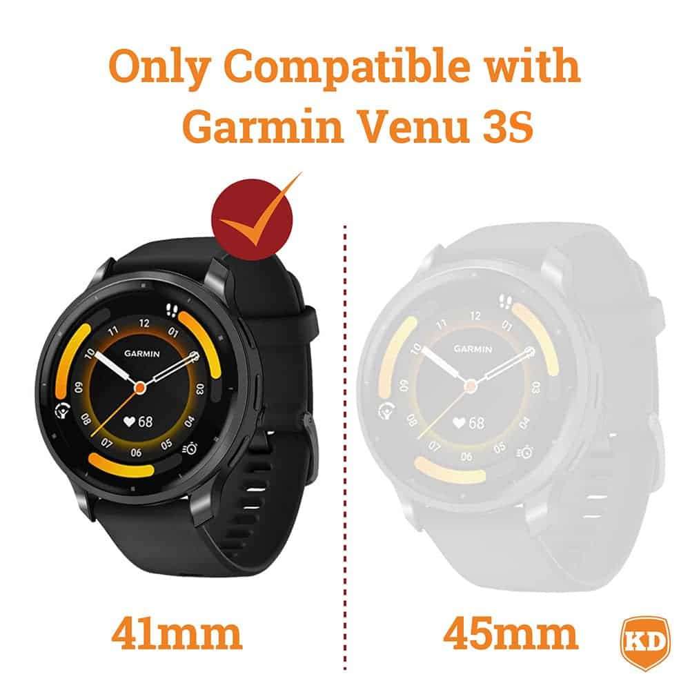 Killer Deals TPU Protective Case for 41mm Garmin Venu 3S- Transparent