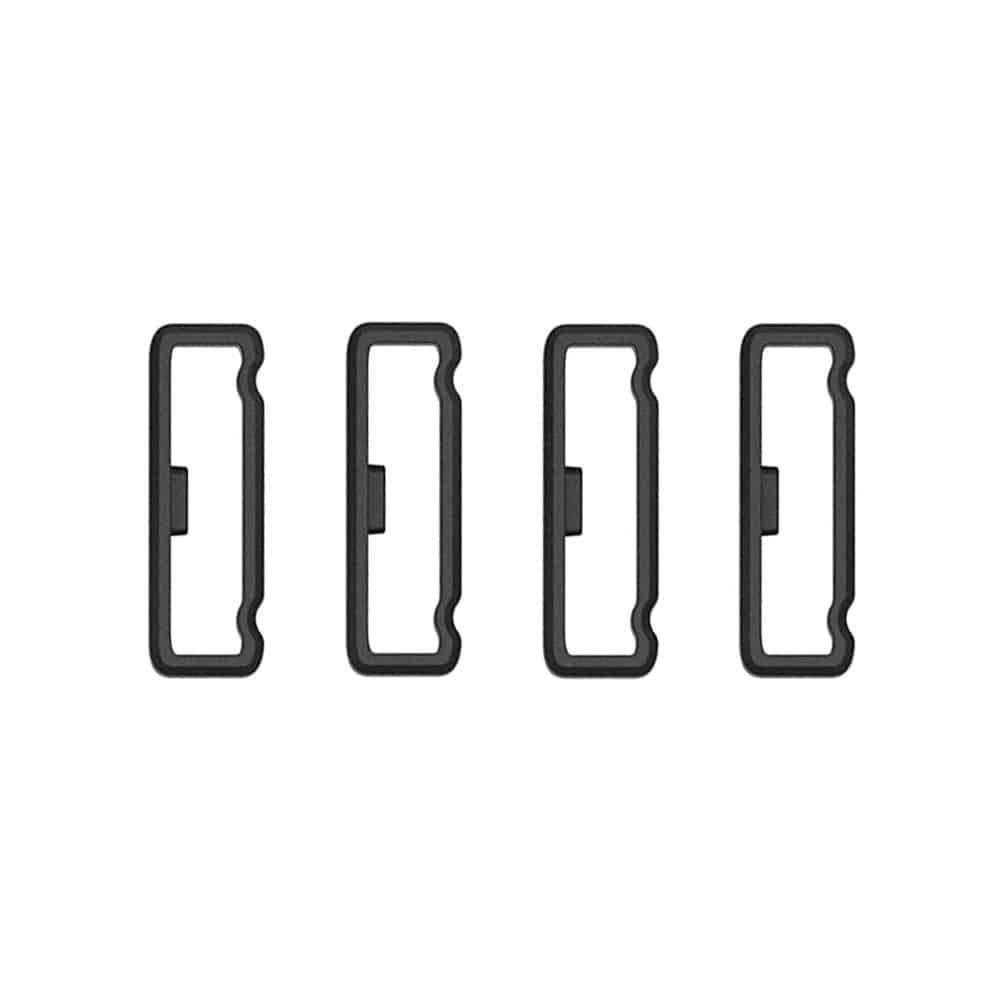 26mm Universal Watch Silicone Strap Loop Keepers (x4)- Black